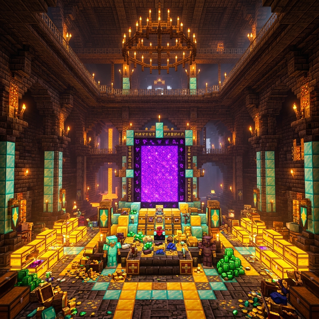 Fondo Minecraft Cámara de Tesoros